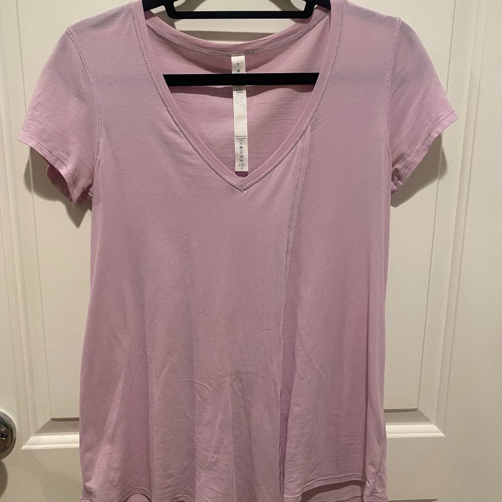 Lululemon Tie in Front Lilac Top